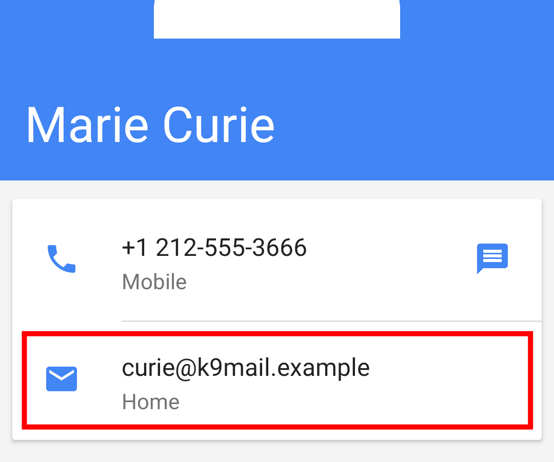 Via contacts